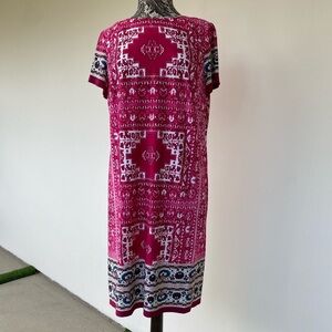 Elegant Pink Patterned Dress size 1x